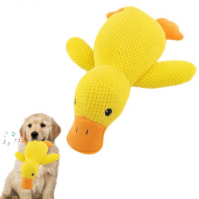 Durable Duck Gosedjur Hund Stresslindring 25x22cm Gul