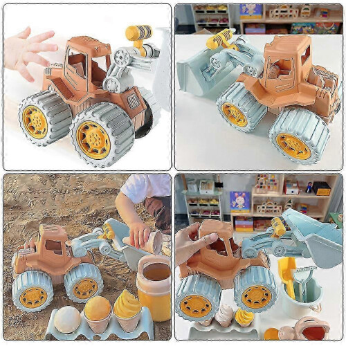 Push Back Excavator Model Construction Truck Toy for Toddler Beach 2