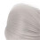 Short Smooth Synthetic Doll Wig Soft Realistic Fits 18.5-21cm Head Silver Gray 4