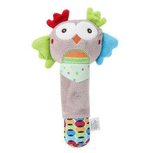Cute Soft Plush Owl Baby Rattle Hand Bell Comfort Toy for Kids