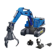 Set di veicoli da costruzione giocattolo per bambini, colore blu, ideale come regalo di Natale.