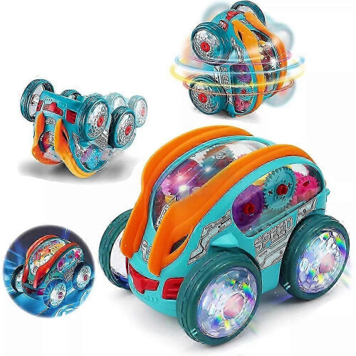 Auto giocattolo Speedlite con ingranaggi e luci LED, ideale per bambini.