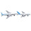 2 Pack Alloy Airplane Toy Set Pull Back Portable Aviation Models 2