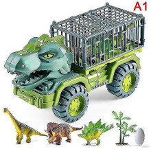 Green Pullback Dinosaur Transport Truck Car