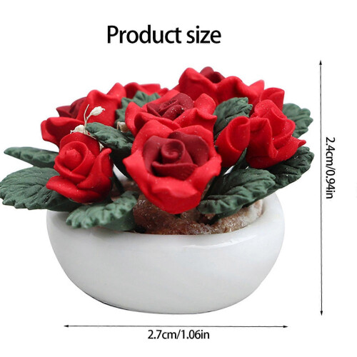 Rosier raisin permanent, modèle de maison miniature, jardinage miniature multicolore 2