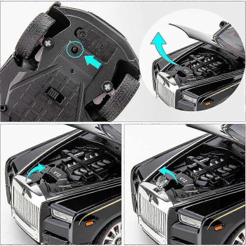 1/18 Rolls-Royce Phantom Diecast Pull Back Car Double Doors Foldable Logo 2025 1