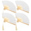 4Pcs Mini Doll Paper Folding Fans Handheld Decorative 1