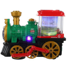 Kids Electric Train Toy with Smoke Rotating Lamp Moving Steam