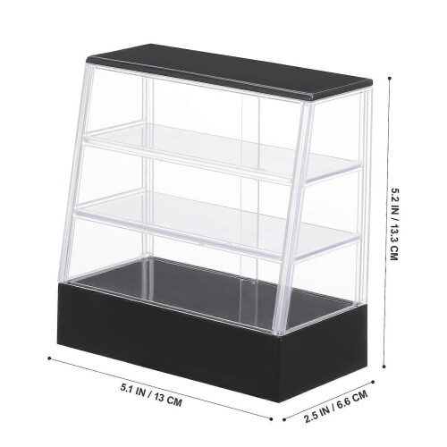 Miniatyr dockhus tårtdisplayskåp 8 delar plastmöbler set 1