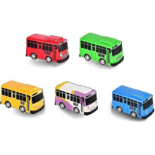 Tayo Little Bus 5pcs Pull Back Mini Car Toy Set Compatible Fite
