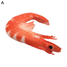 Realistic Prawn Keychain - Exquisite Decor Play Model for Kitchen Scenes