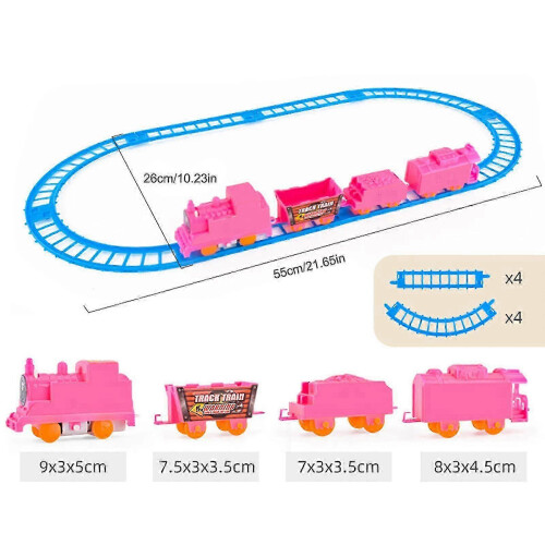 Multicolor DIY Assembled Rail Car Electric Train Toy for Kids 1