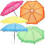 Ensemble de 5 parapluies miniatures pour accessoires photo de poupée 1