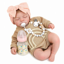 20 Inch Realistic Reborn Baby Doll Sleeping Soft Body Feeding Toy Age 3+
