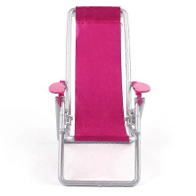 Hot Pink Hopfällbar Mini Strandstol Dockhus Skrivbord Leksak Tillbehör
