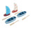 Miniature Resin Rowboat Model Decorative Ornament 1 Set 4