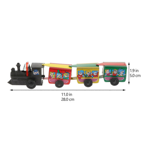 Kids Wind Up Train Clockwork Toy Early Learning Home Decor Ornament 1