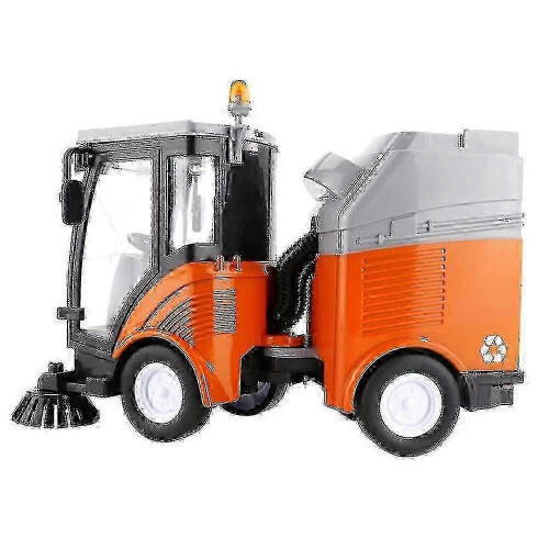 2026 Simulation Road Sweeper Garbage Truck Light Music Pull-back Toy