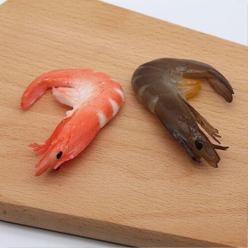 Realistic Prawn Keychain - Exquisite Decor Play Model for Kitchen Scenes 2