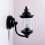 1/12 Miniature LED Wall Sconce Light Black Outdoor Lantern Battery Powered 2