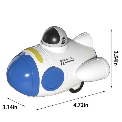 Småbarn Space Press & Go Friksjon Pull Back Billeker Lekesett med astronauter 2