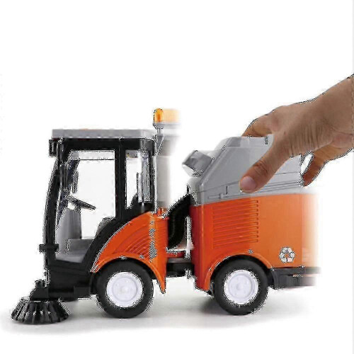 2026 Simulation Road Sweeper Garbage Truck Light Music Pull-back Toy 1