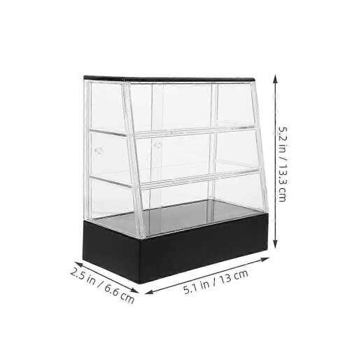 Miniatyr dockhus tårtdisplayskåp 8 delar plastmöbler set 2