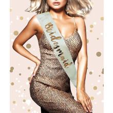 Cream & Gold Bridesmaid Sash
