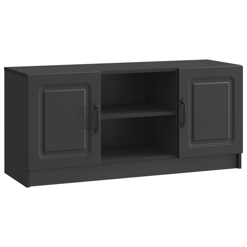 Vidaxl Tv Cabinet Black 102 X 34.5 X 47 Cm Engineered Wood