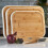 Cooks Professional Cooks Professional 3 Piece Bamboo Chopping Board Set with Stand | White Edging 7