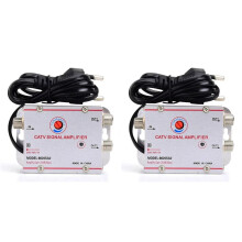 2X Répartiteur de Signal D'Antenne TV Numérique DTMB à Onde de 20 DB, Amplificateur de Signal D'Antenne TV Numérique, Équipement TV Domestique,