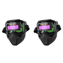 2X Detachable Mask Auto Darkening Welding Glasses Work Protective Adjustable Band Split Type Breathable Mask