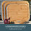 Cooks Professional Cooks Professional 3 Piece Bamboo Chopping Board Set with Stand | Grey Edging 2