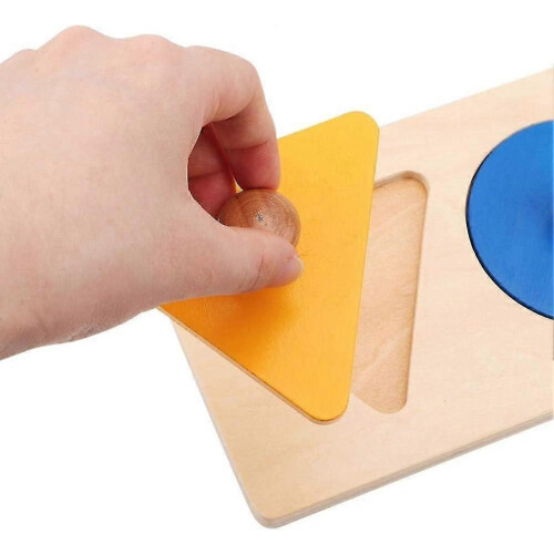 Kids Wooden Geometric Grasping Toy Cognitive Learning B Style 2
