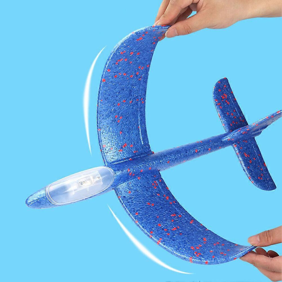 Kids Foam Hand Throwing Glider Toy with LED Flashing Inertia Launch ...