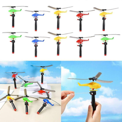 Mini bambu helikopterleksak set utomhus helikopter för barn festfavorit 1