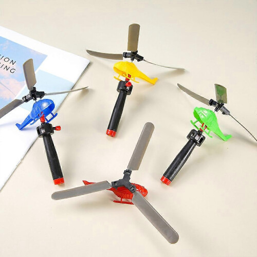 Mini bambu helikopterleksak set utomhus helikopter för barn festfavorit 2