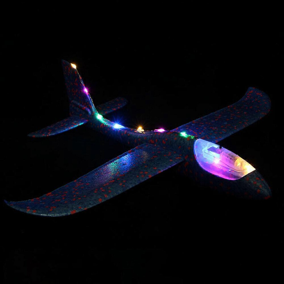 Kids Foam Hand Throwing Glider Toy with LED Flashing Inertia Launch ...