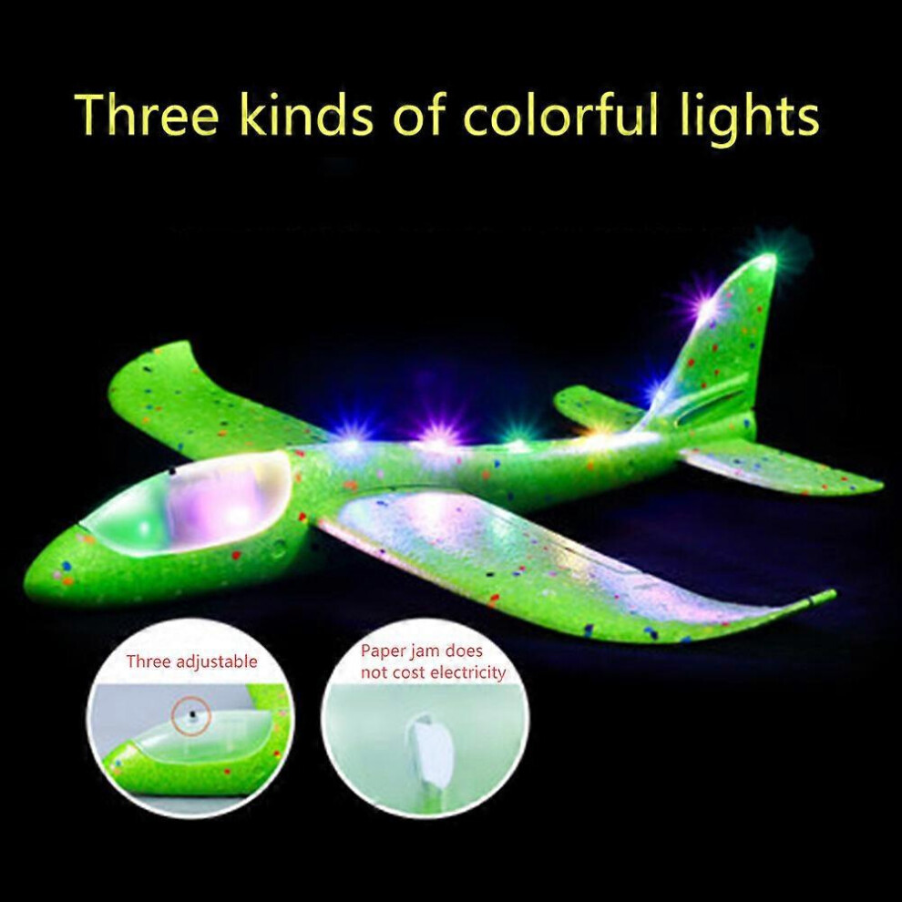 Kids Foam Hand Throwing Glider Toy with LED Flashing Inertia Launch ...