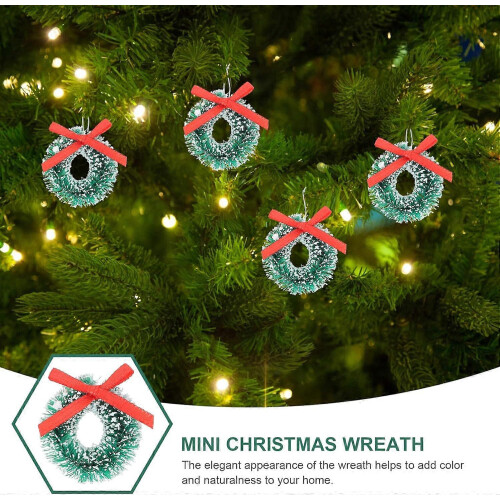 24 Mini-Weihnachtskranz-Puppenhaus-Weihnachtsbaum-Hängeornamente 1
