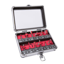 Wolf 12-Piece TCT Router Cutter Bit Set, Woodworking Profiling Tasks, 1/4-inch Shank