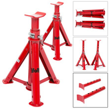 Wolf Axle Stands, 3 Tonne Folding Pair, 285-400mm Adjustable Steel, Vehicle Service