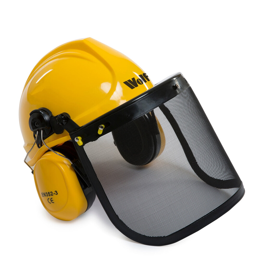 Wolf Forestry Safety Hard Helmet, Chainsaw Protection, Ear Defenders & Mesh Visor 5060433396717