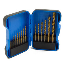 Wolf Trade 15-Piece HSS Drill Bit Set, Metal & Wood Drilling, Precision-Ground Bits