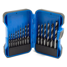 Wolf Trade 15-Piece Brad Point Wood Drill Bit Set, Furniture & Cabinetry Drilling