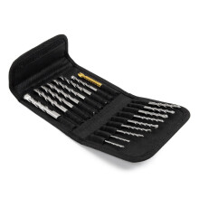 Wolf 17-Piece TCT TiN Coated Drill Bit Set, Wood Brick Concrete & Steel Drilling