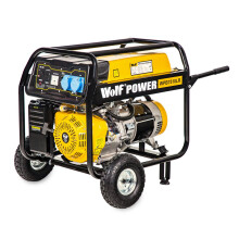 Wolf WPB7510LR Petrol Generator, Site Power & Home Backup, 13HP 5500W Dual 230V Use