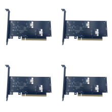 4X Carte Adaptateur 2 PCIE 4.0 16X Vers SlimSAS SFF-8654, Carte Graphique, Carte D'Extension Externe SFF-8654-8i, Carte Riser SFF8654