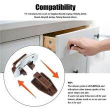 15Sets Replacement Drawer Track Slide Kit,Track Drawer Guides Furniture Parts for Dressers,Hutches and Nightstand Drawer