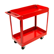 Wolf 2-Tier Heavy Duty Service Cart, Workshop Garage Tool Trolley, 100kg Capacity